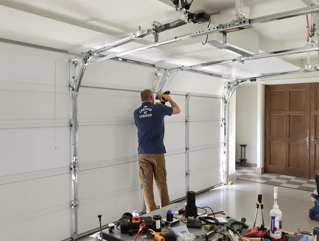 Wilmington Island Garage Door Repair certified technician performing precision garage door repair in Wilmington Island