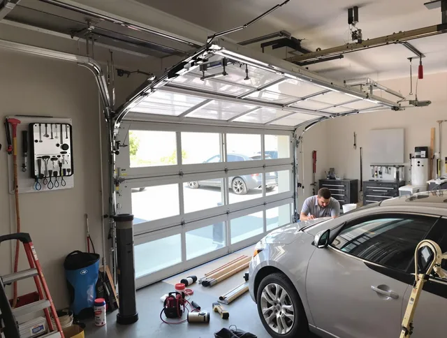Garage door noise reduction service by Wilmington Island Garage Door Repair in Wilmington Island