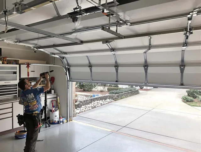 Garage door track repair service by Wilmington Island Garage Door Repair in Wilmington Island
